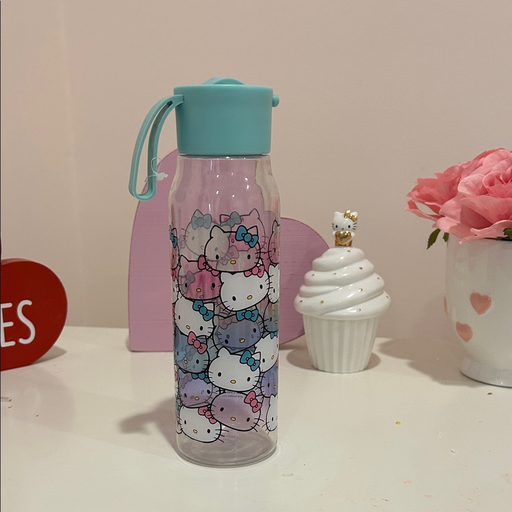 Hello Kitty Water Bottle with Teal Lid